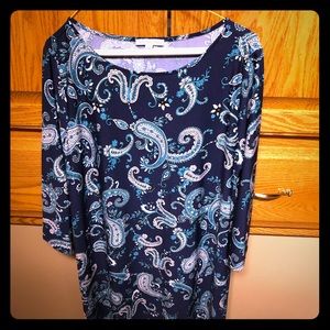 NWOT 3/4 sleeve paisley dress